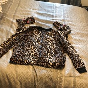 Cheetah pajama onesie